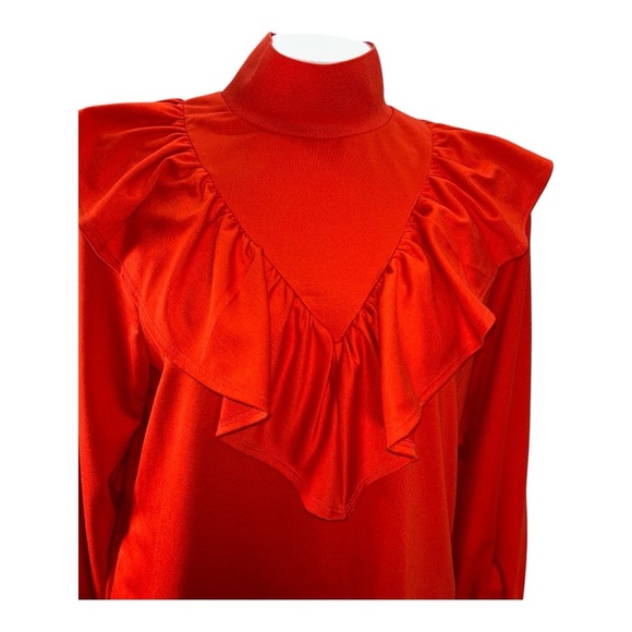 Who What Wear Fiery Red Long Sleeve Sheath Ruffle Dress
Size: Small - Picture 7 of 15